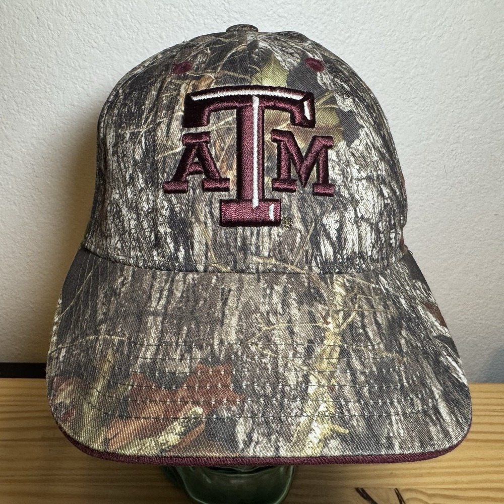 Collegiate Headwear Texas A&M Hat Mens OS Green Camo Strapback Cap